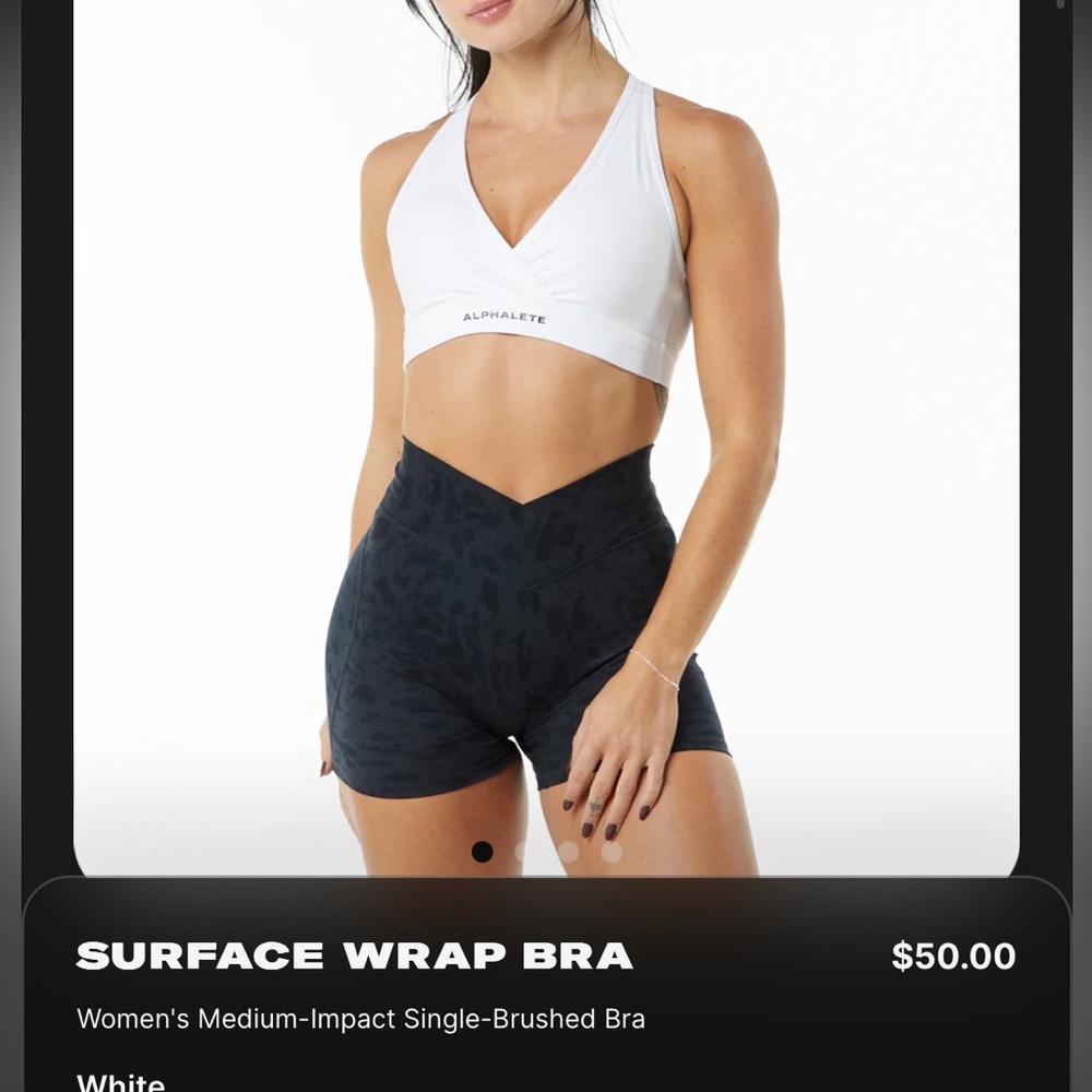 Alphalete Surface Wrap Bra Small